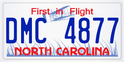 NC license plate DMC4877