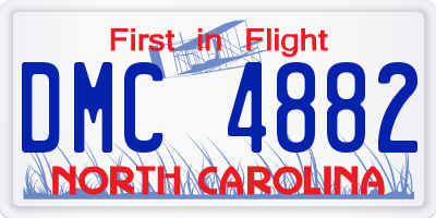 NC license plate DMC4882