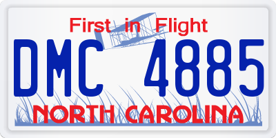 NC license plate DMC4885