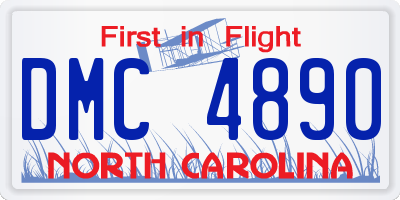 NC license plate DMC4890