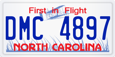 NC license plate DMC4897
