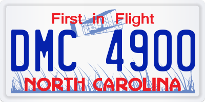 NC license plate DMC4900