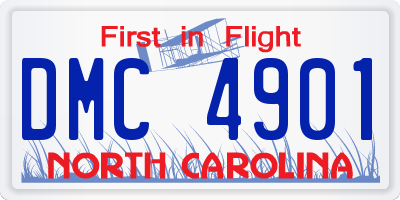 NC license plate DMC4901