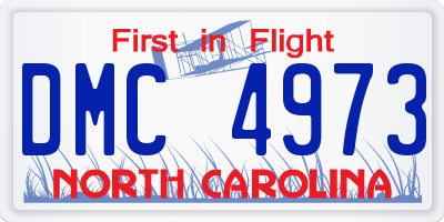 NC license plate DMC4973