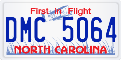 NC license plate DMC5064