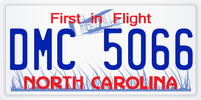 NC license plate DMC5066