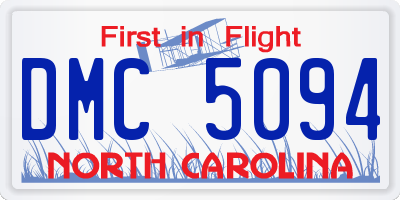 NC license plate DMC5094