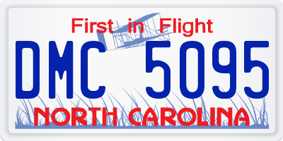 NC license plate DMC5095