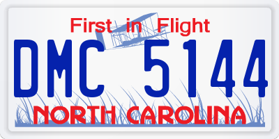 NC license plate DMC5144
