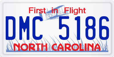 NC license plate DMC5186