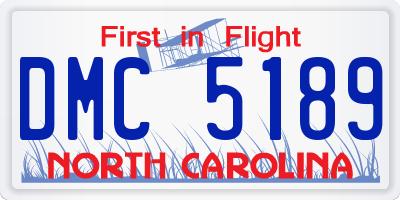 NC license plate DMC5189