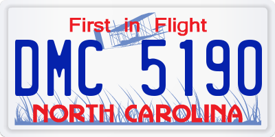 NC license plate DMC5190