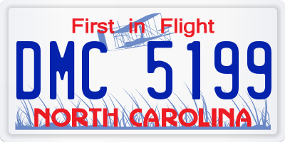 NC license plate DMC5199