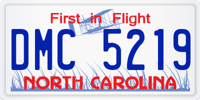 NC license plate DMC5219