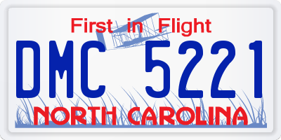 NC license plate DMC5221