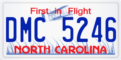 NC license plate DMC5246