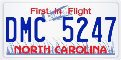NC license plate DMC5247