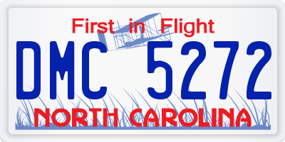 NC license plate DMC5272
