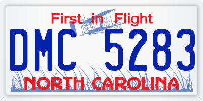 NC license plate DMC5283