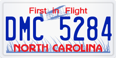 NC license plate DMC5284