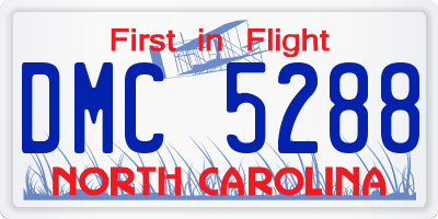 NC license plate DMC5288
