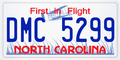 NC license plate DMC5299