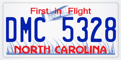 NC license plate DMC5328