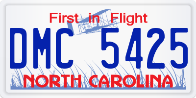 NC license plate DMC5425
