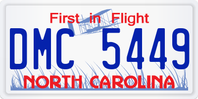 NC license plate DMC5449