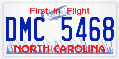 NC license plate DMC5468