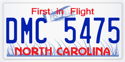 NC license plate DMC5475