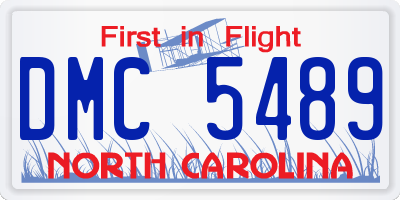 NC license plate DMC5489