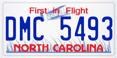 NC license plate DMC5493