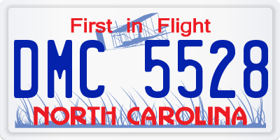 NC license plate DMC5528
