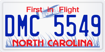NC license plate DMC5549