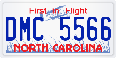 NC license plate DMC5566