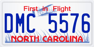 NC license plate DMC5576