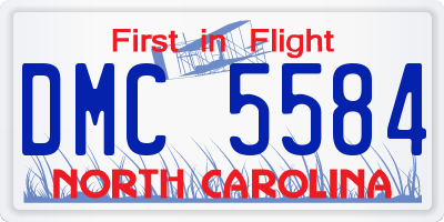 NC license plate DMC5584