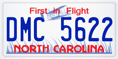 NC license plate DMC5622
