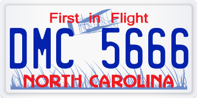 NC license plate DMC5666