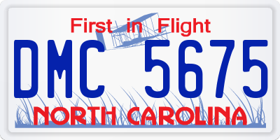 NC license plate DMC5675