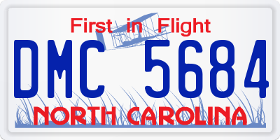 NC license plate DMC5684