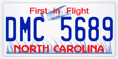 NC license plate DMC5689