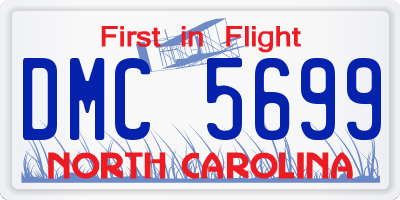NC license plate DMC5699
