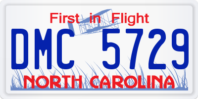NC license plate DMC5729