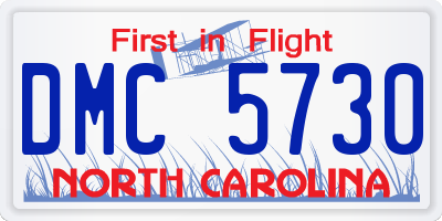 NC license plate DMC5730