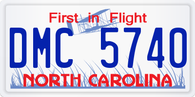 NC license plate DMC5740
