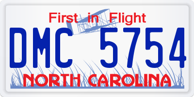 NC license plate DMC5754