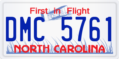 NC license plate DMC5761