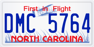 NC license plate DMC5764